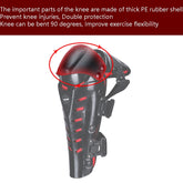 SULAITE Motorcycle Outdoor Riding Anti-Fall Protective Gear Knee Pads, Black, Black Red